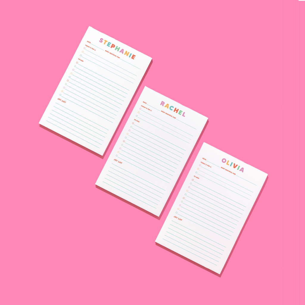 JCS x Rachel Awtrey Personalized Task Notepad