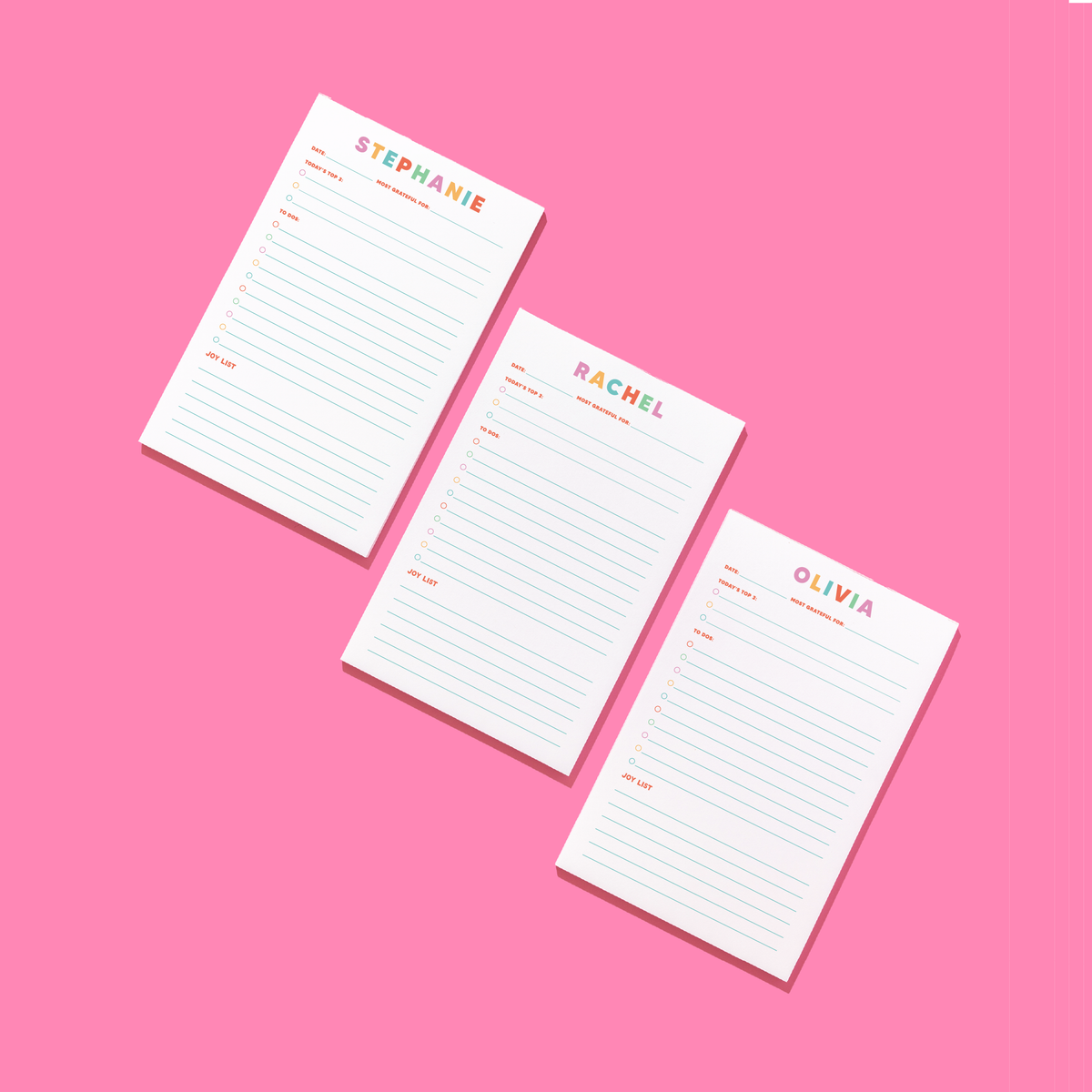 JCS x Rachel Awtrey Personalized Task Notepad