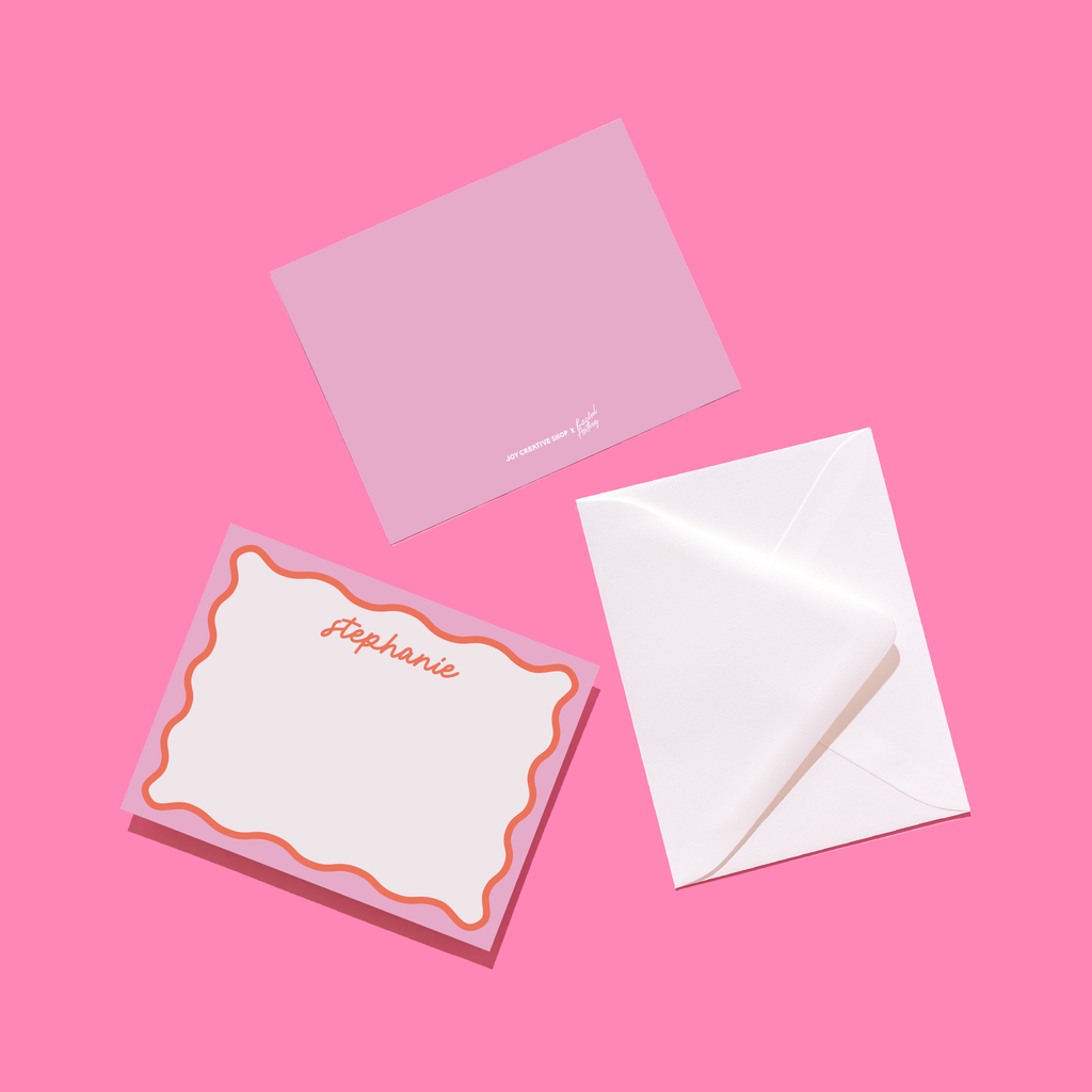 JCS x Rachel Awtrey Personalized Wavy Stationery