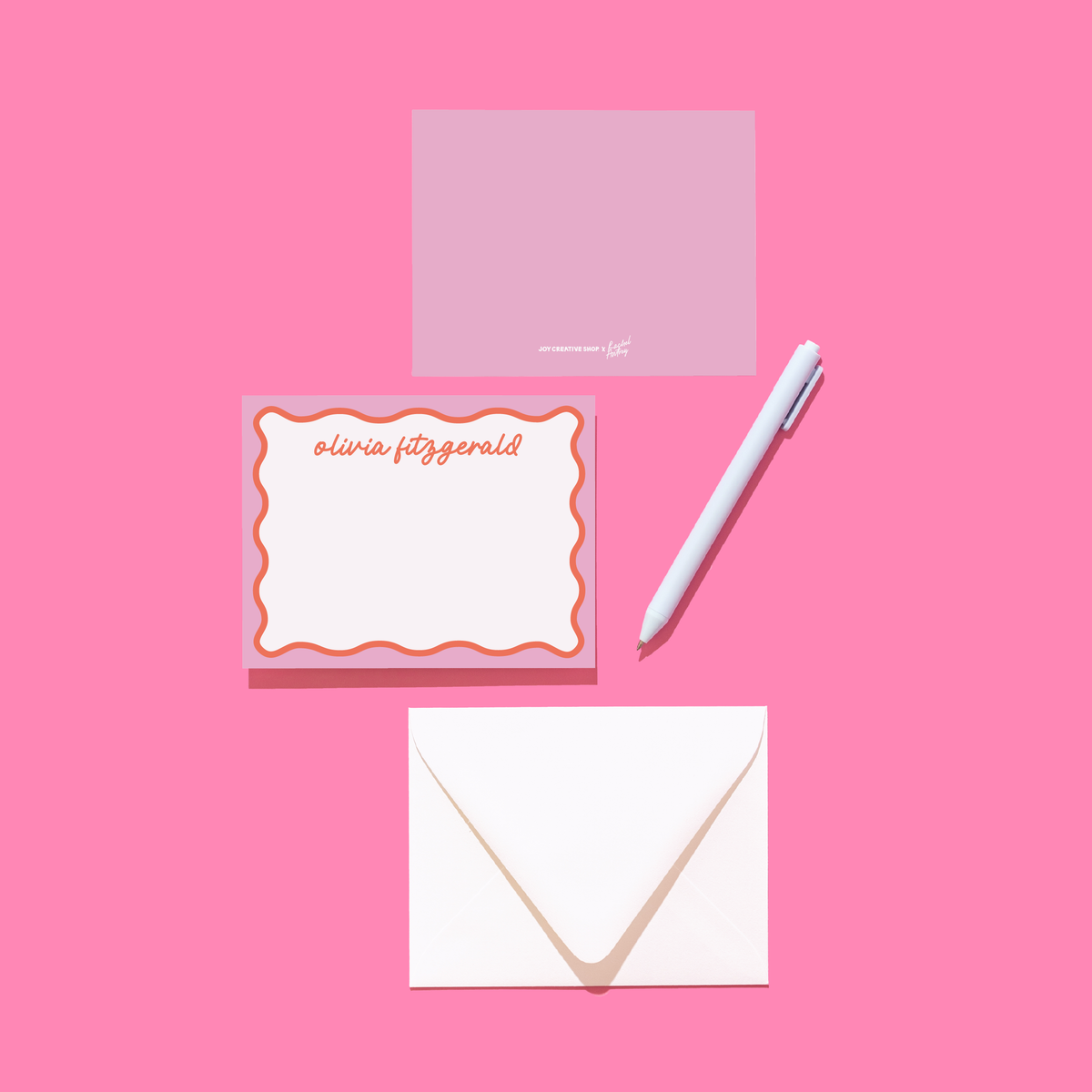 JCS x Rachel Awtrey Personalized Wavy Stationery