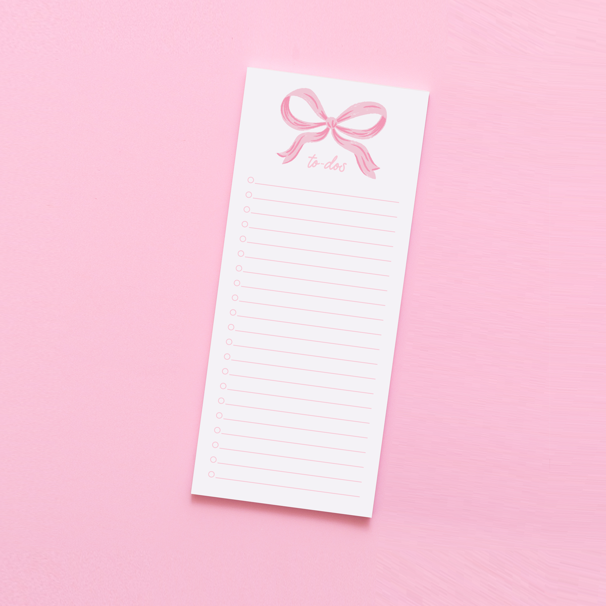 Shelby Parks Pink Bow To-Dos Notepad