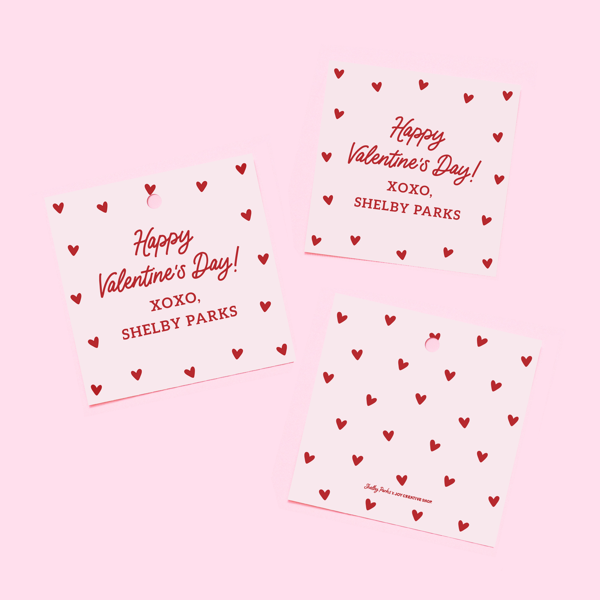 Shelby Parks Happy Valentine's Day Personalized Gift Tags or Stickers