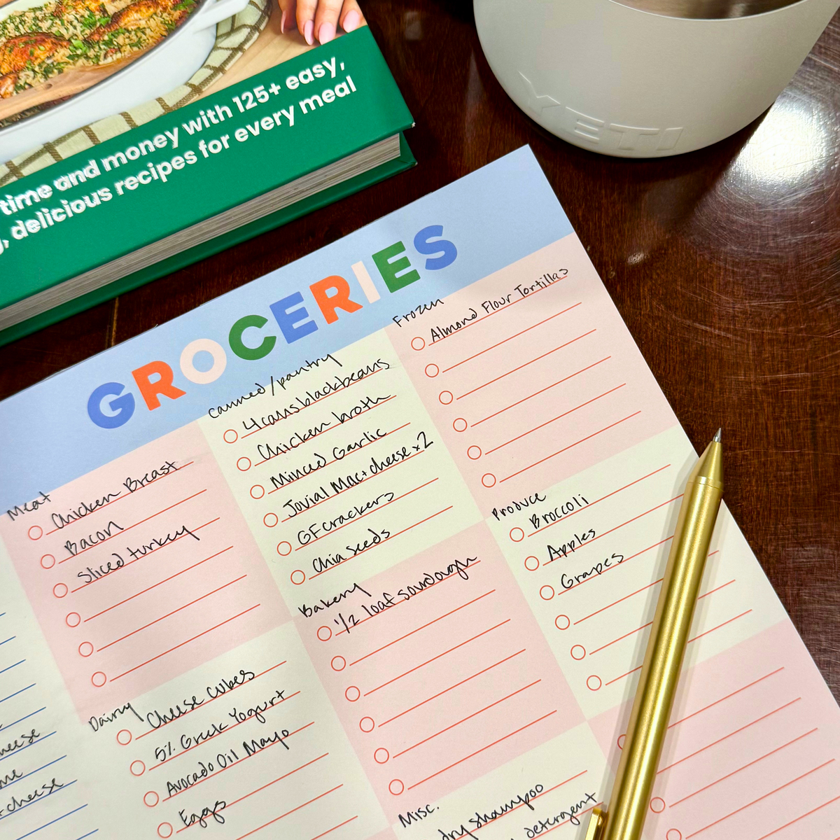 JCS x Jenn Eats Goood Weekly Meal Planner Notepad