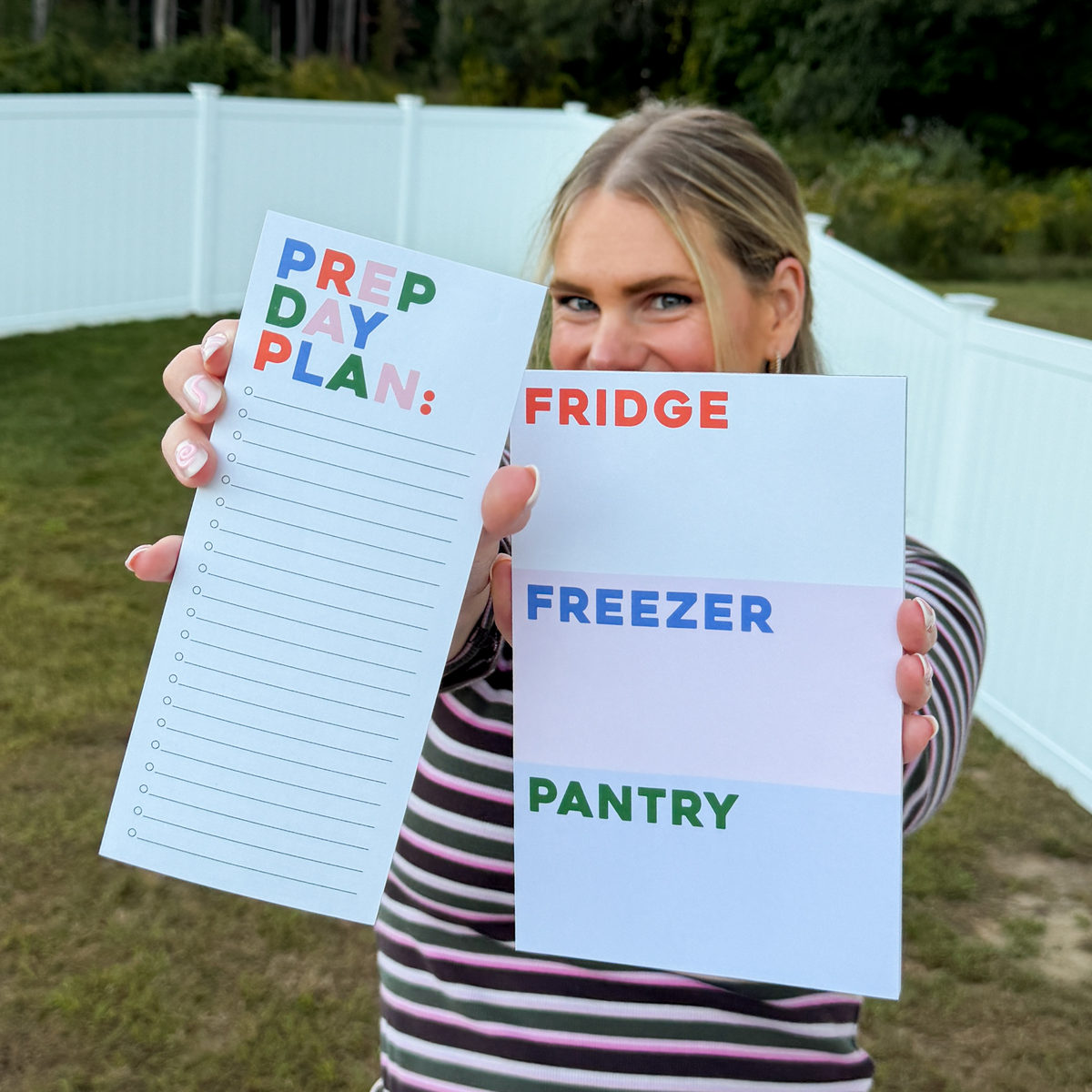 JCS x Jenn Eats Goood Prep Day Plan Tall & Skinny Notepad