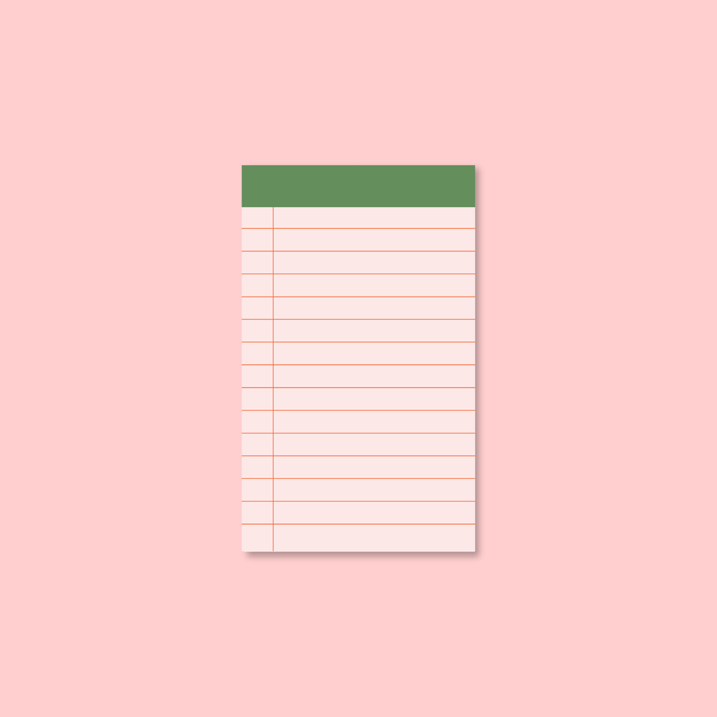 JCS x Jenn Eats Goood Pink Stripe Mini Notepad