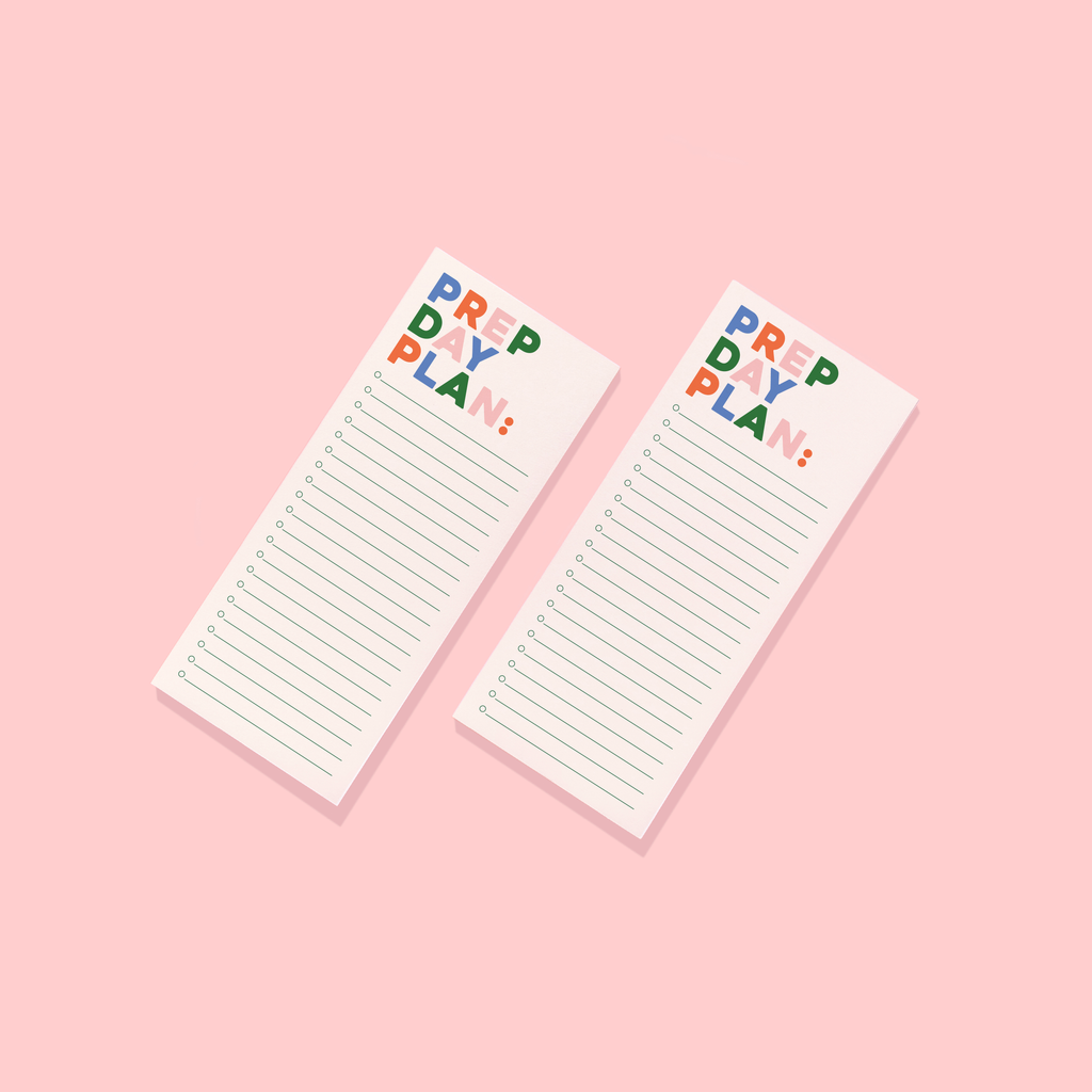 JCS x Jenn Eats Goood Prep Day Plan Tall & Skinny Notepad