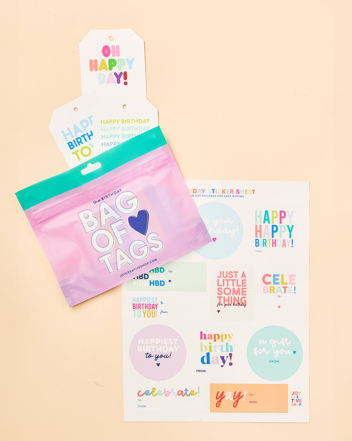 Birthday Bag of Tags &amp; Sticker Bundle