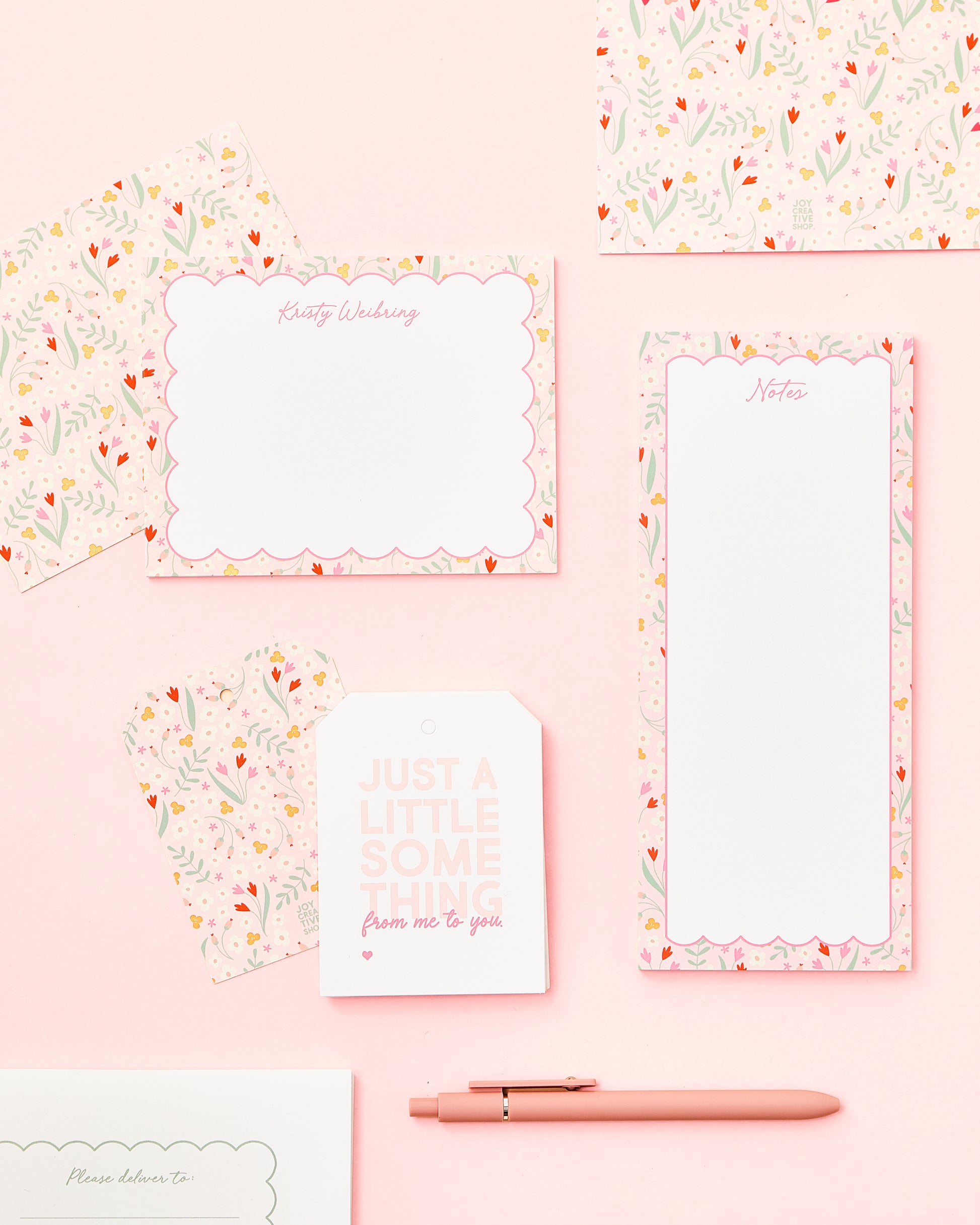 Floral Tall & Skinny Notepad