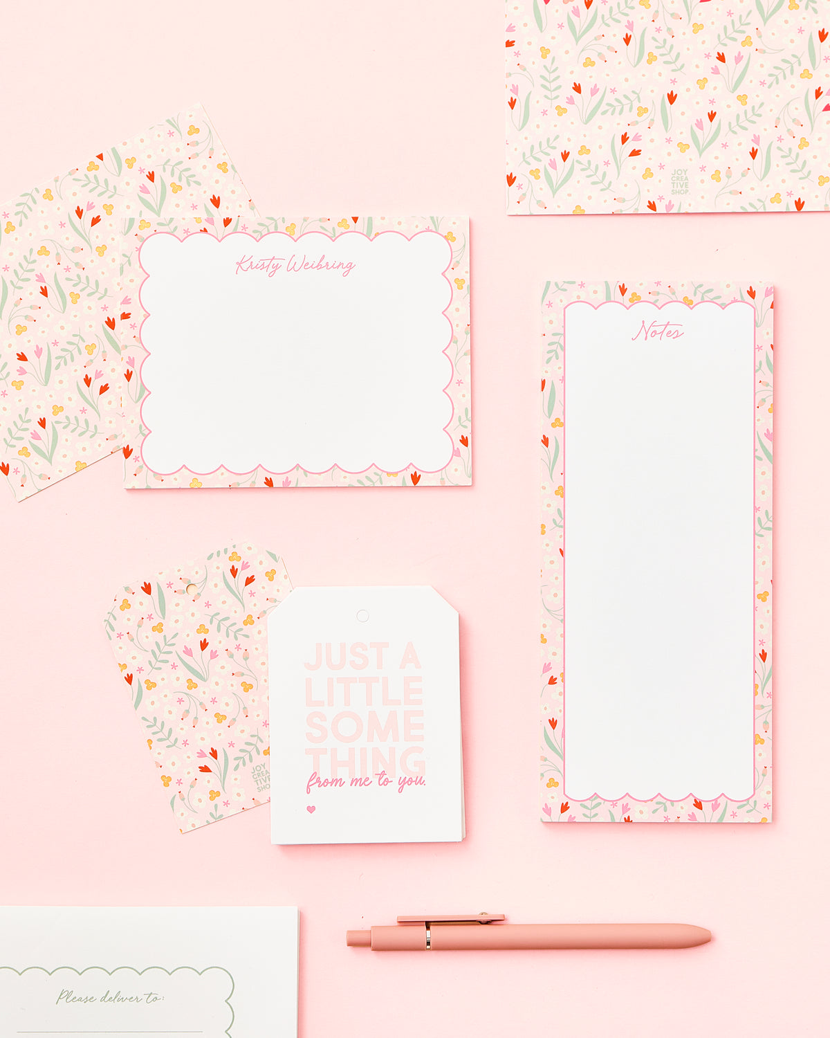 Floral Tall &amp; Skinny Notepad