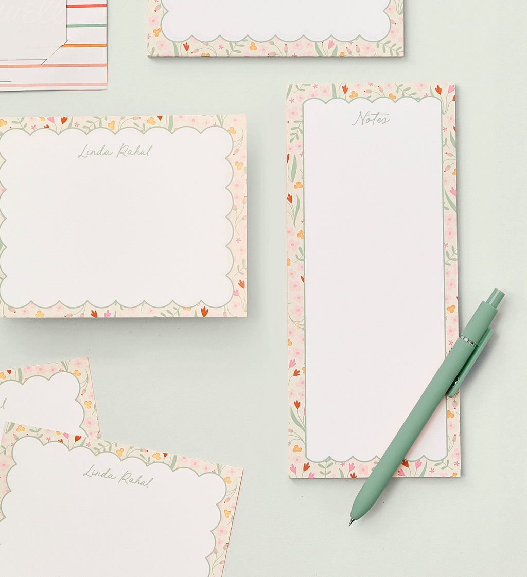 Floral Tall & Skinny Notepad