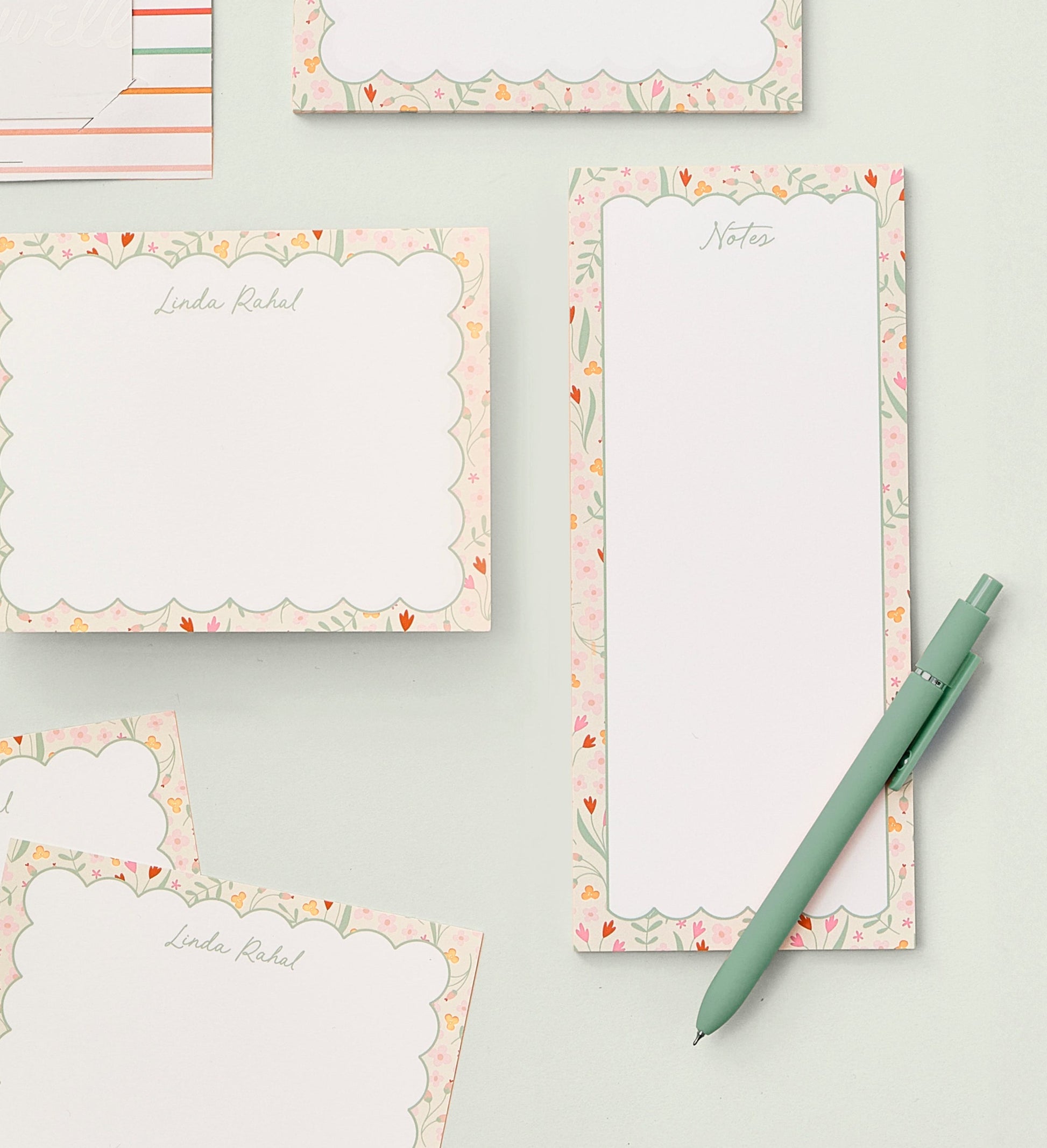 Floral Tall & Skinny Notepad
