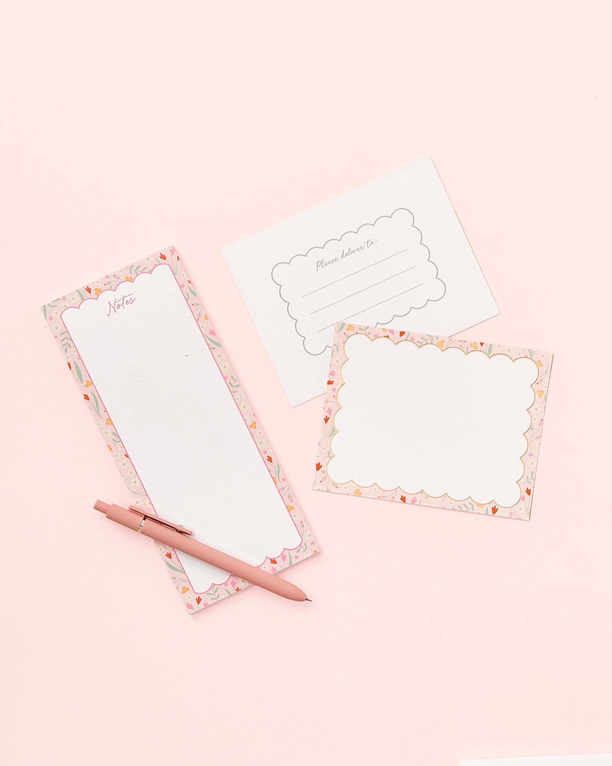 Floral Tall & Skinny Notepad