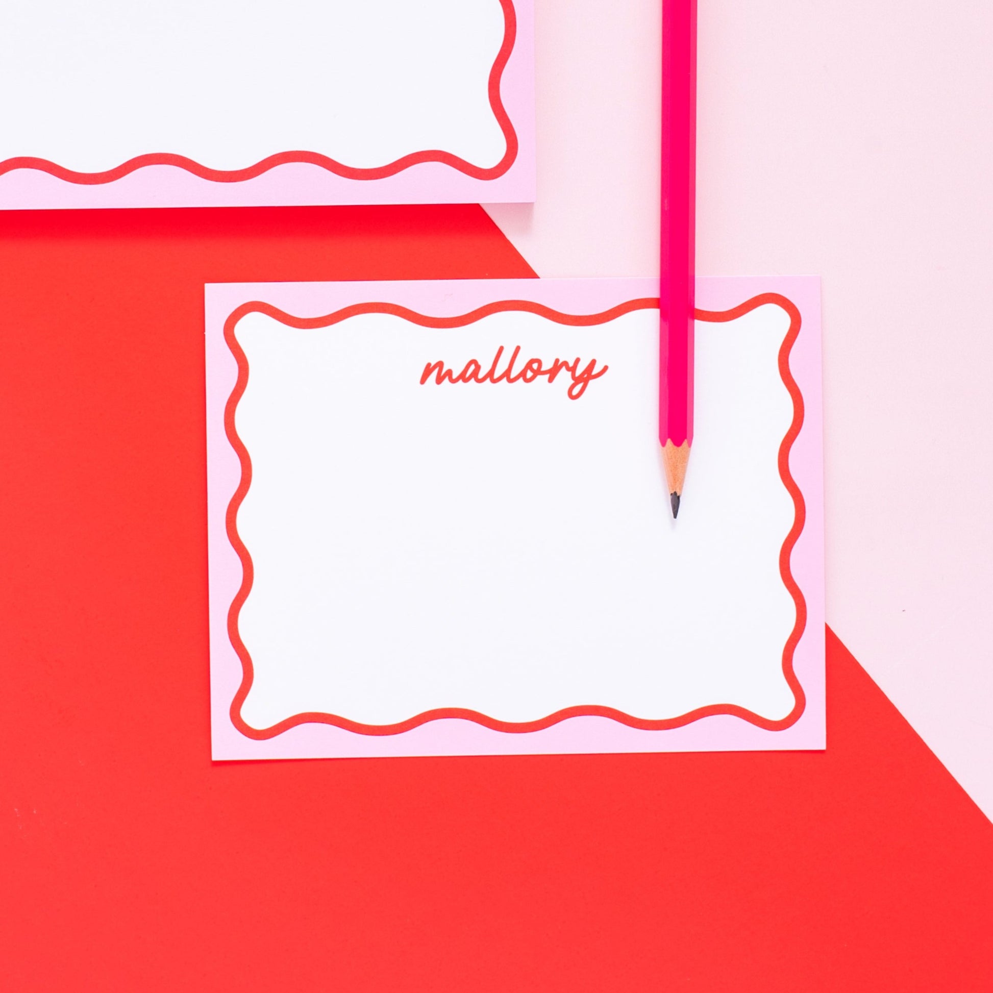 Wavy Collection Personalized Stationery