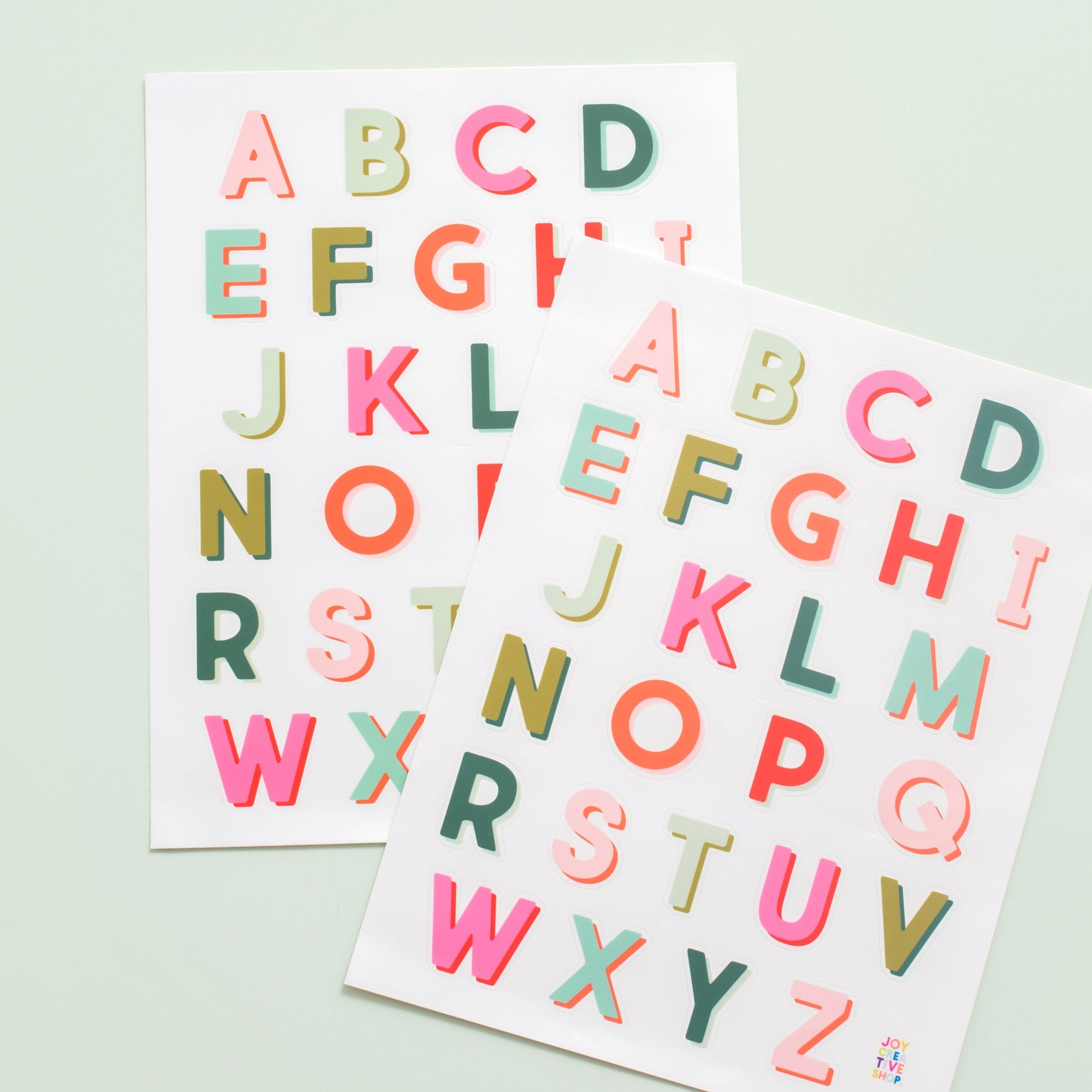 Holiday Vinyl Alphabet Stickers - A thru Z