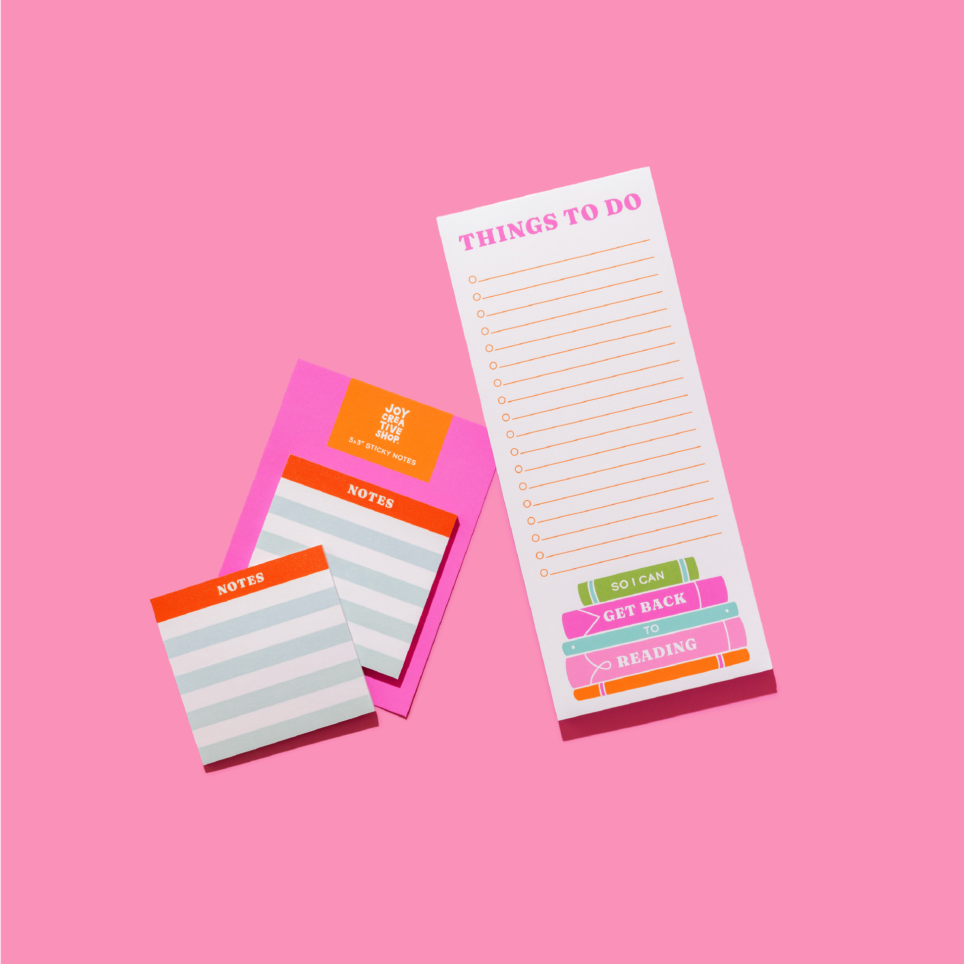 Book Lovers Things To Do Notepad + Sticky Notes Bundle