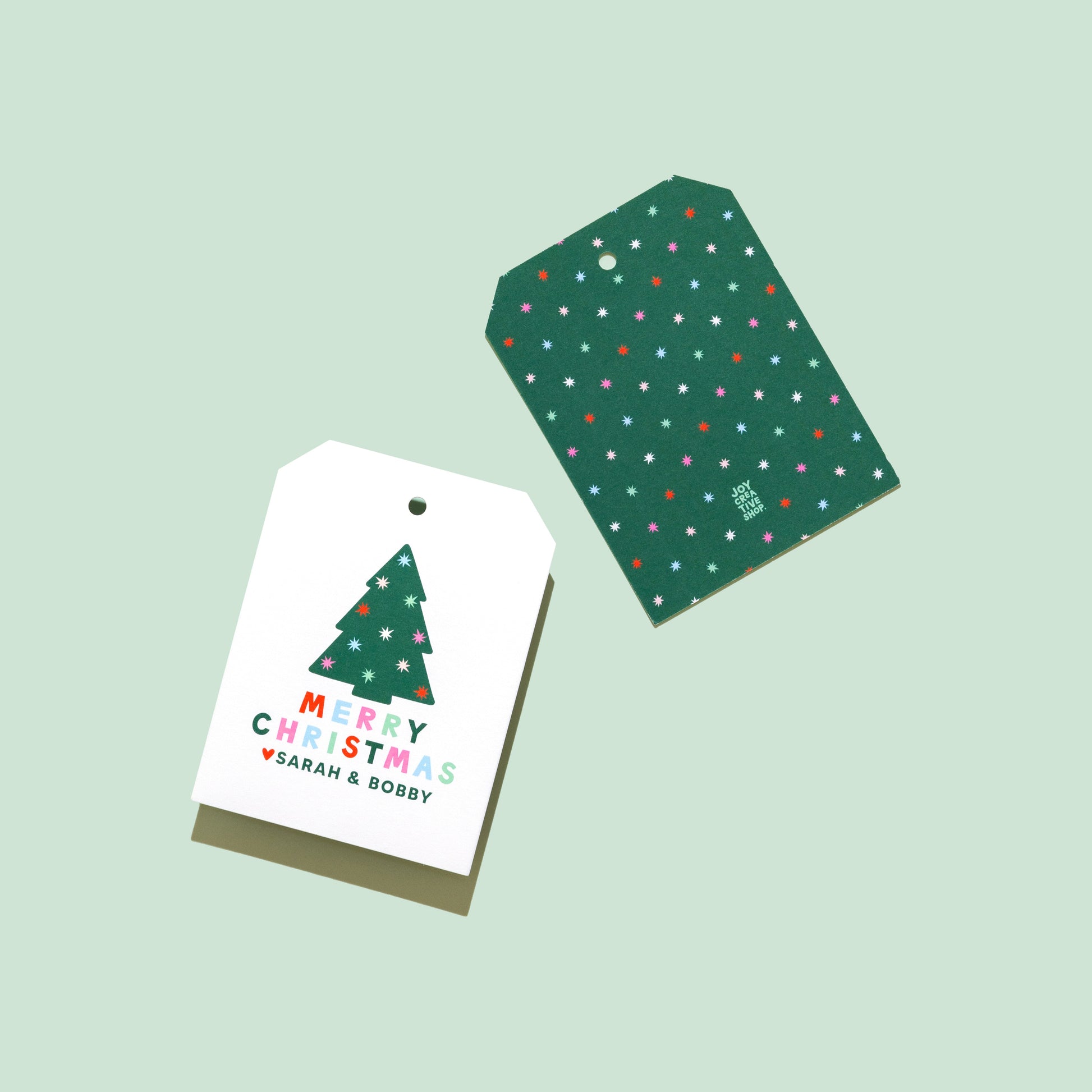 Christmas Tree Personalized Sticker & Tag