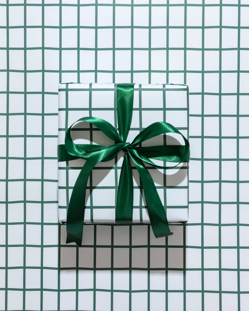 Mint Grid & Thin Stripe Gift Wrap Sheets Set