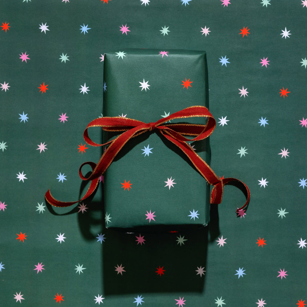 Gift Wrap Sheets - Forest Starburst