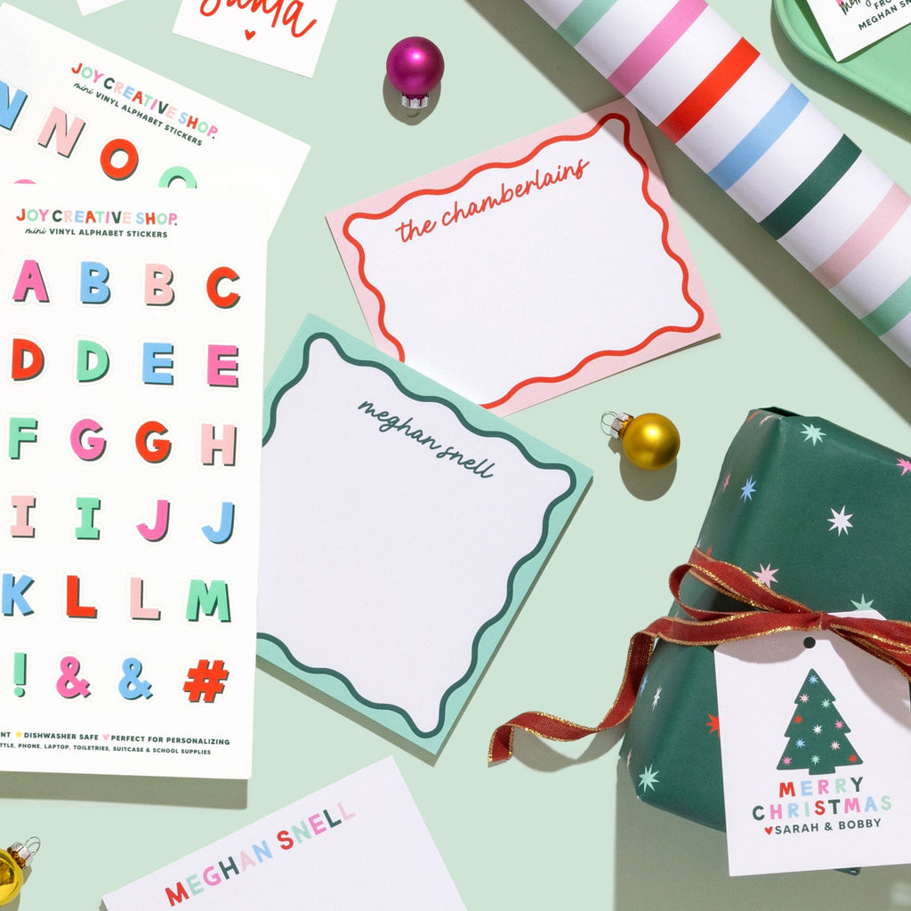 Holiday Wavy Stationery and Notepad Bundle