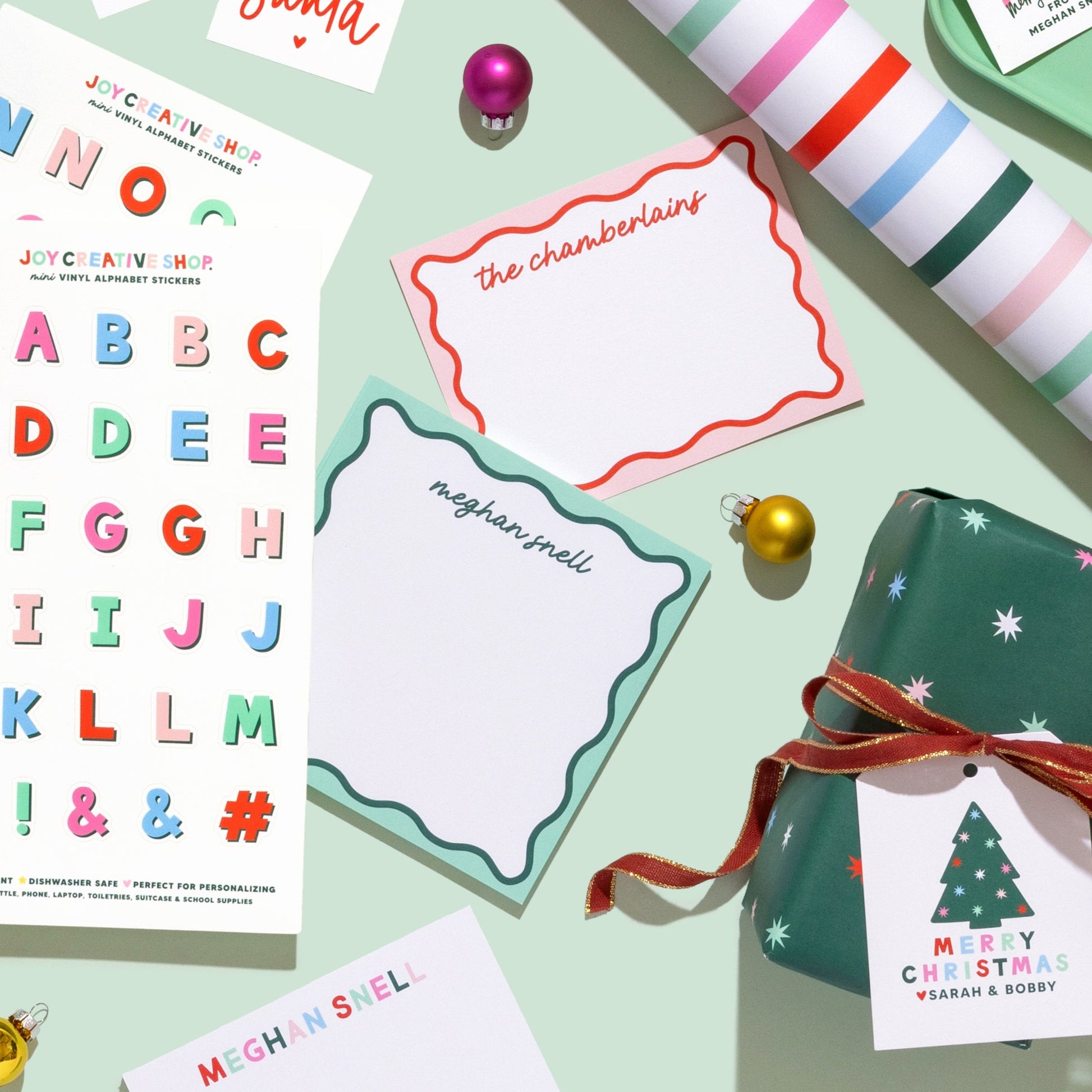 Holiday Wavy Stationery and Notepad Bundle