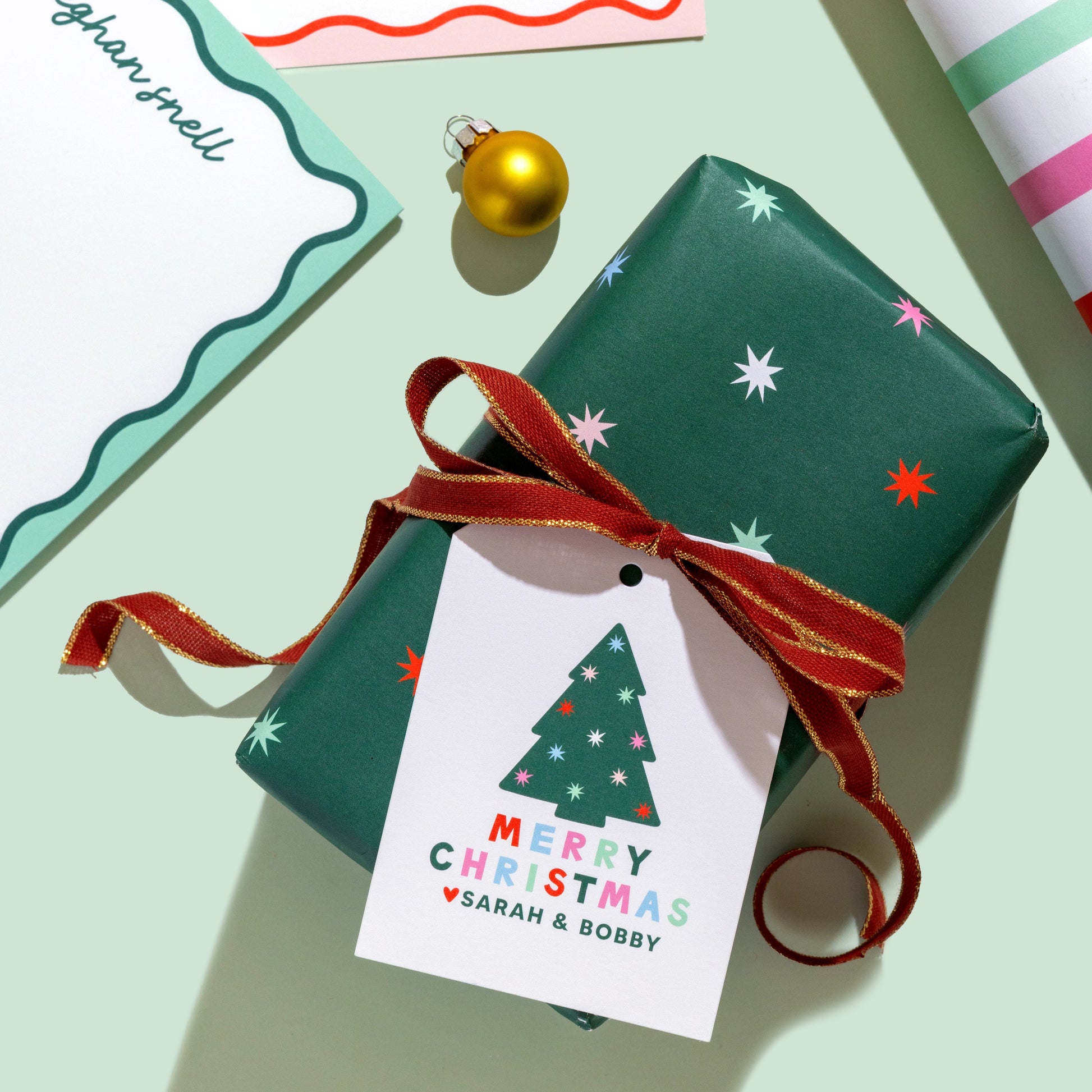 Gift Wrap Sheets - Forest Starburst