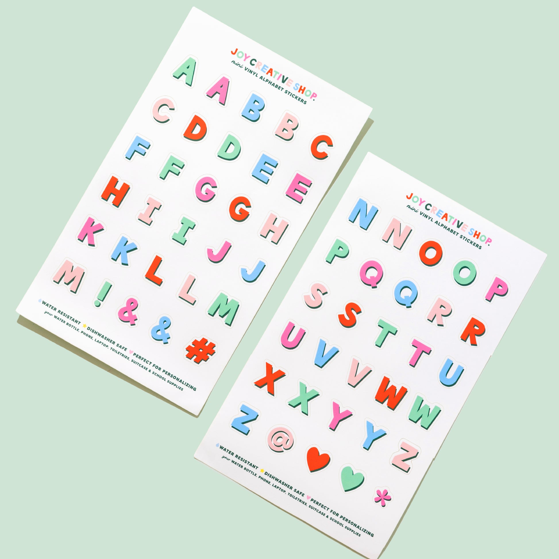 Mini Vinyl Alphabet Stickers - Holiday