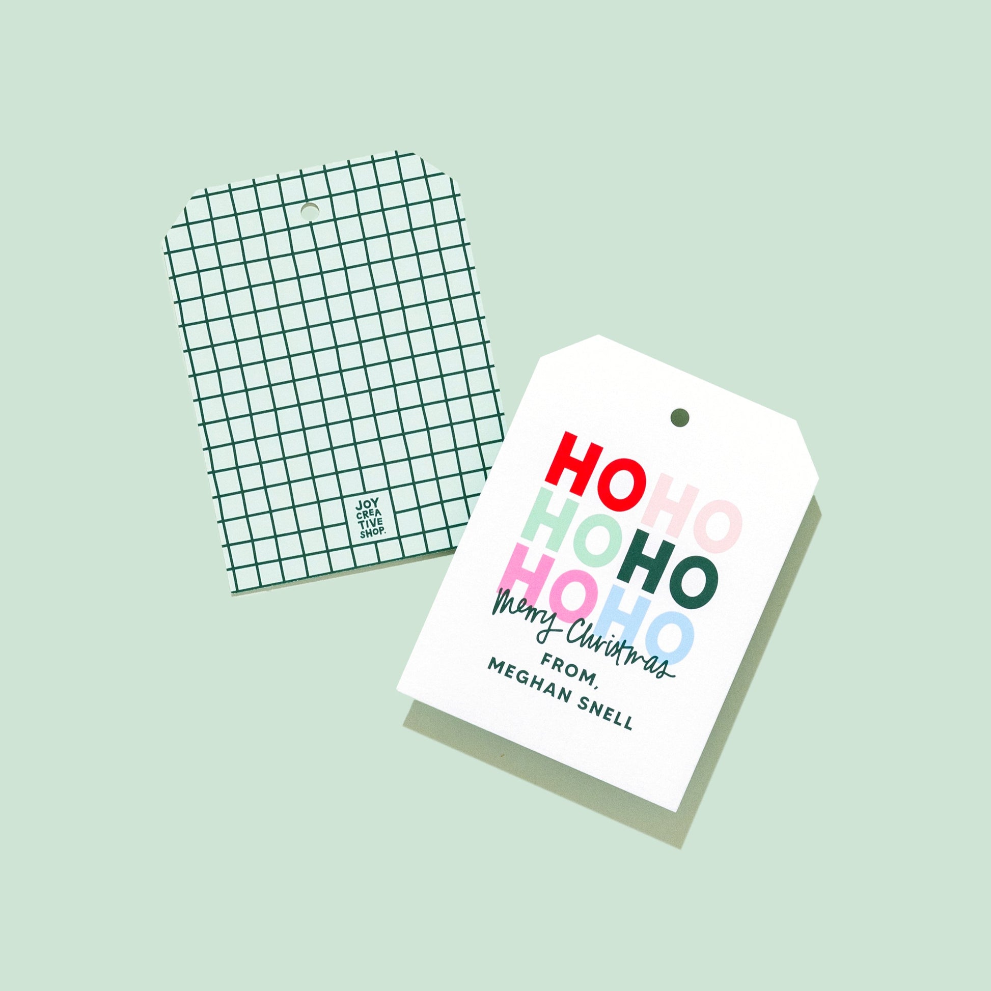 HO HO HO Personalized Sticker & Tag