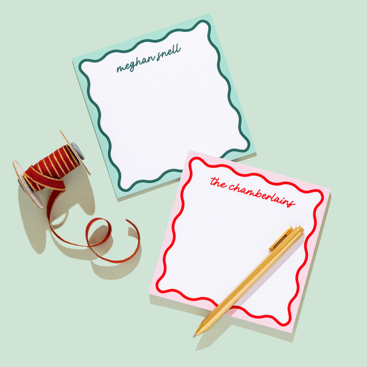 Holiday Wavy Collection Personalized Notepad