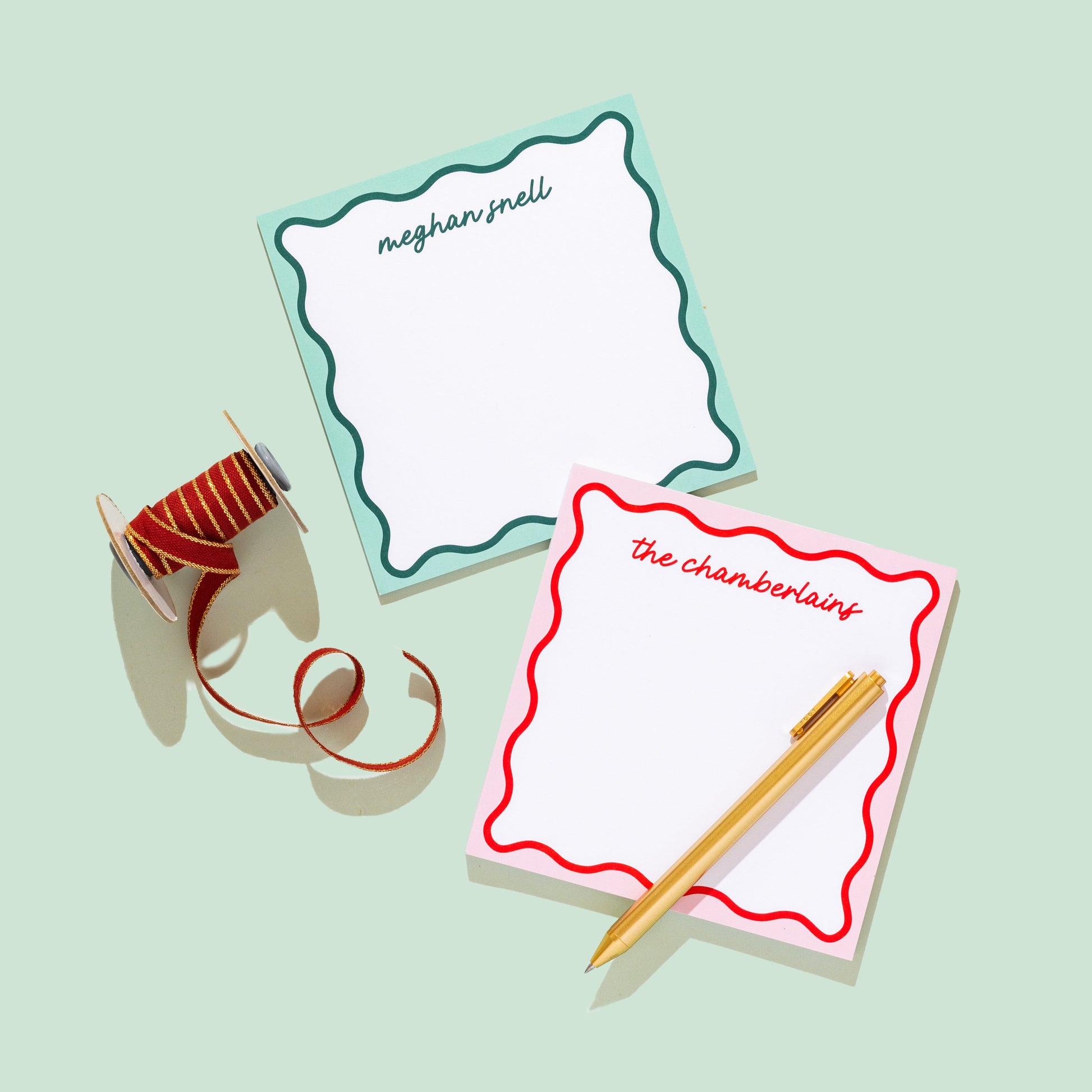 Holiday Wavy Stationery and Notepad Bundle