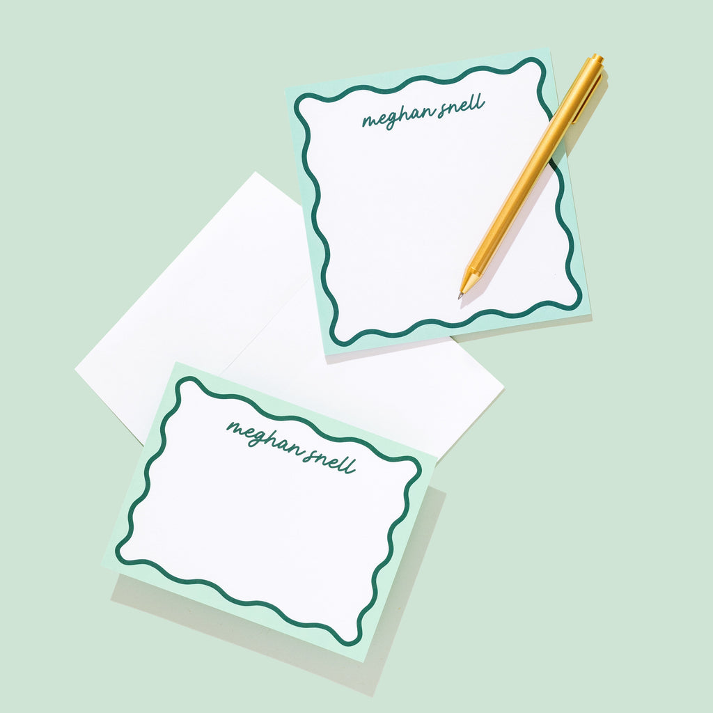 Holiday Wavy Stationery and Notepad Bundle