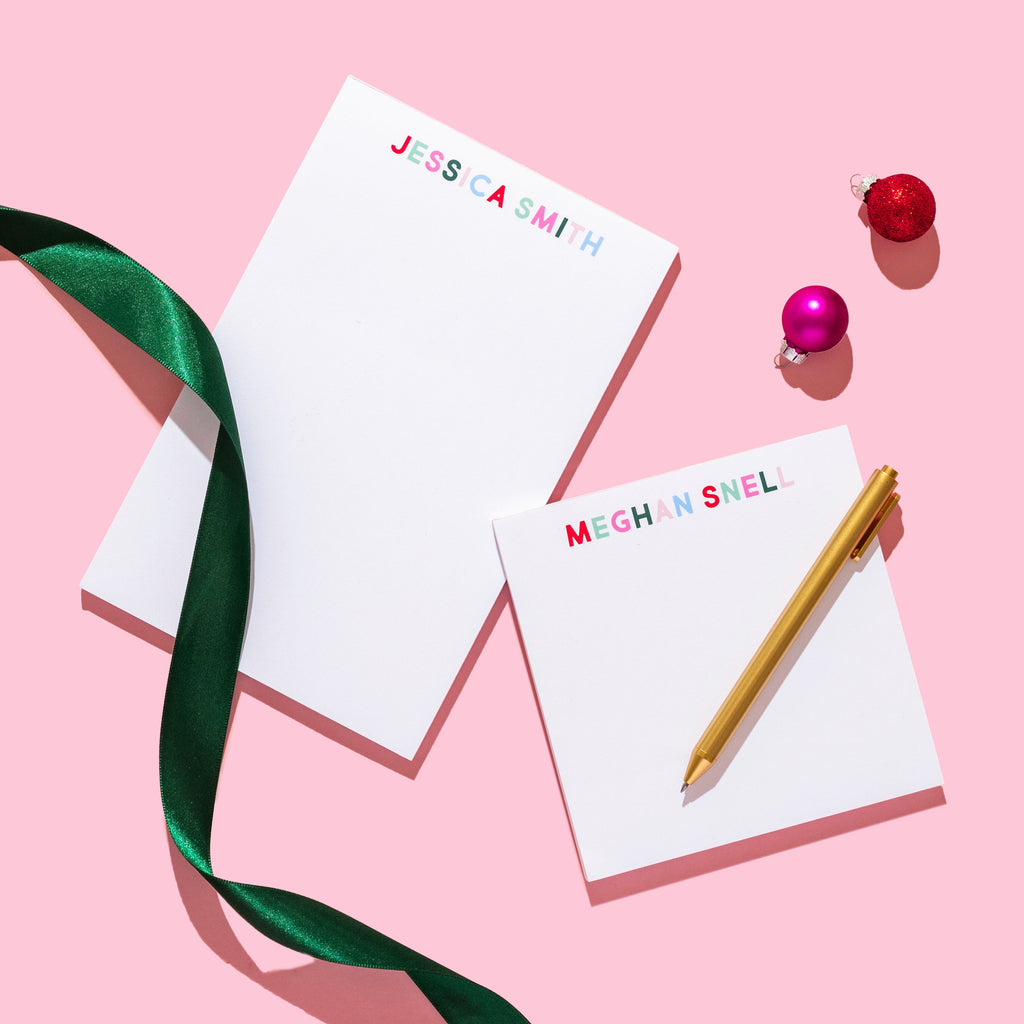 Holiday Multicolored Personalized Notepad