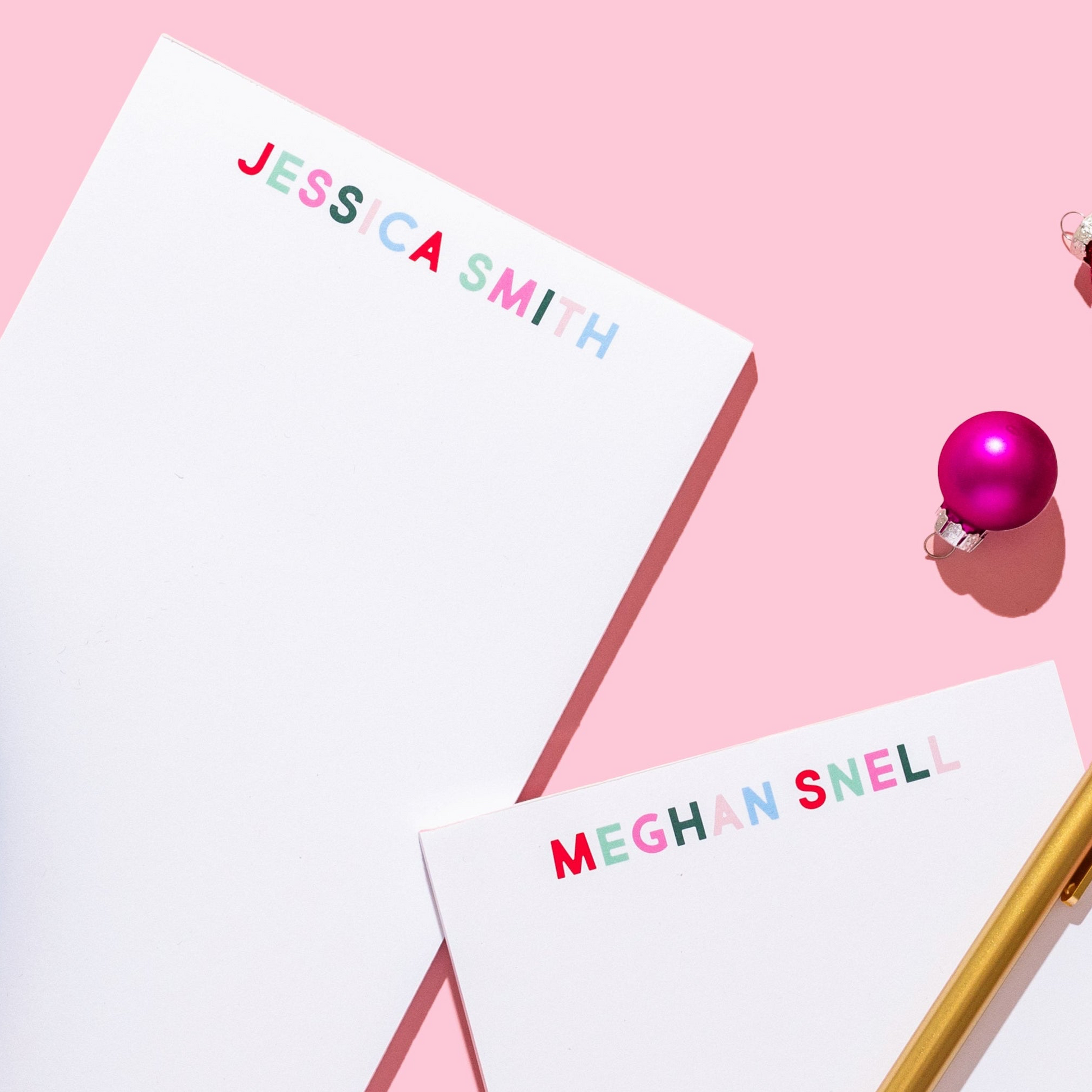 Holiday Multicolored Personalized Notepad