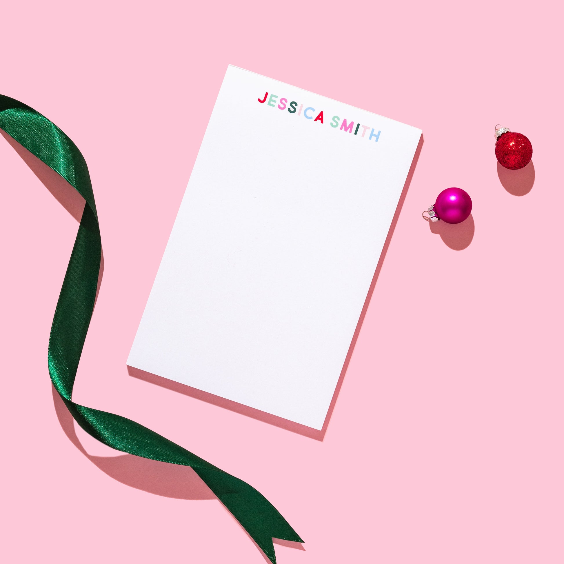 Holiday Multicolored Personalized Notepad