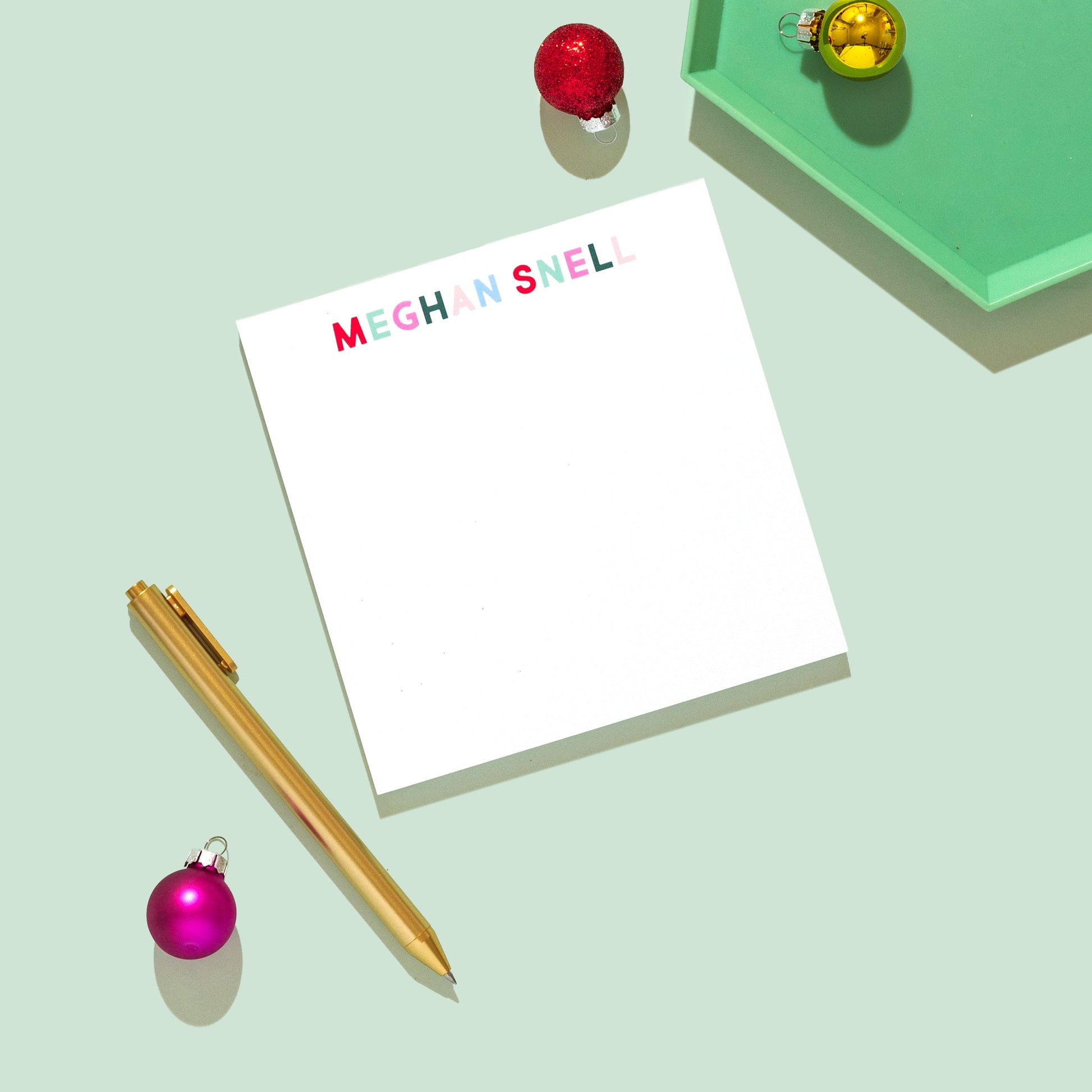 Holiday Multicolored Personalized Notepad