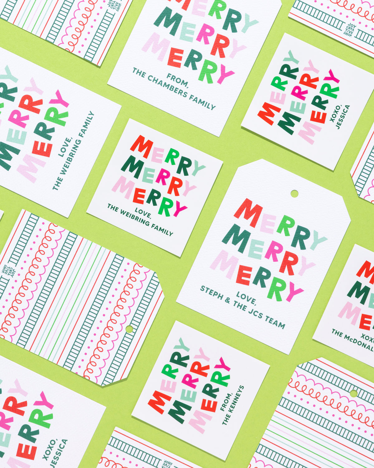 Merry Merry Merry Personalized Gift Tag &amp; Sticker