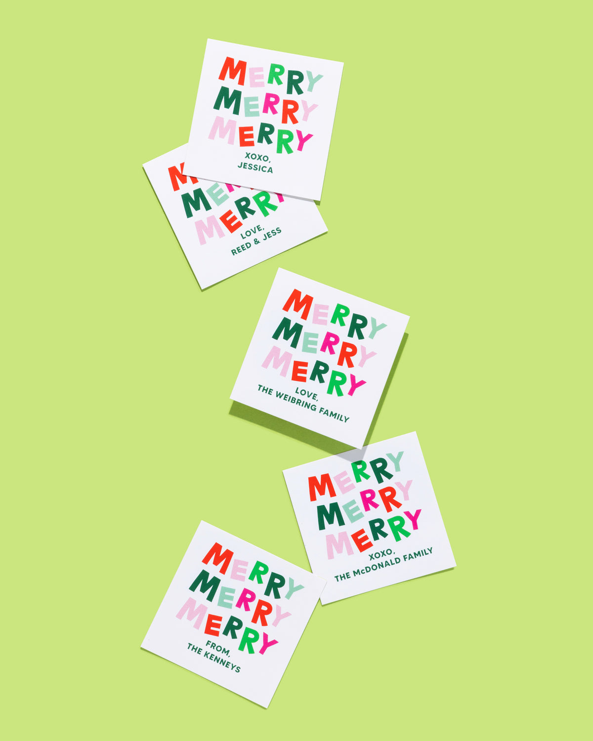 Merry Merry Merry Personalized Gift Tag &amp; Sticker