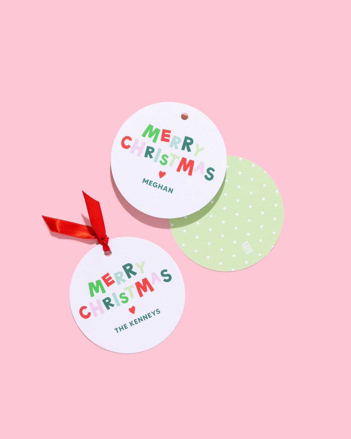 Merry Christmas Personalized Gift Tag &amp; Sticker