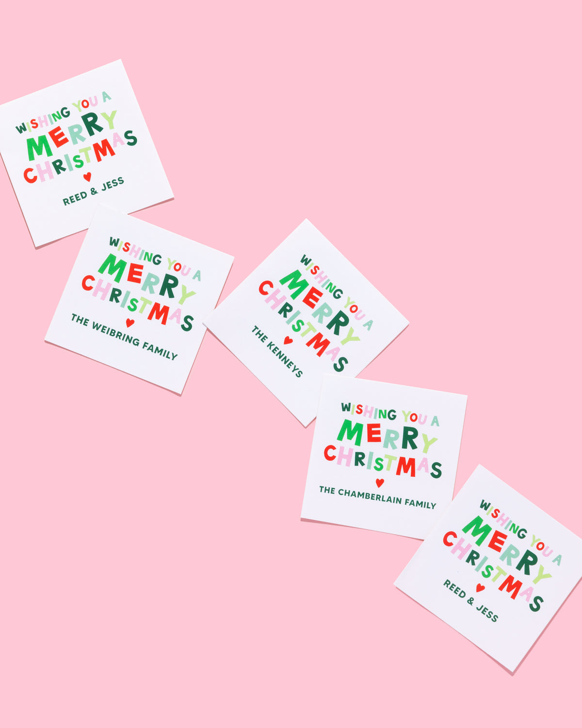 Merry Christmas Personalized Gift Tag &amp; Sticker