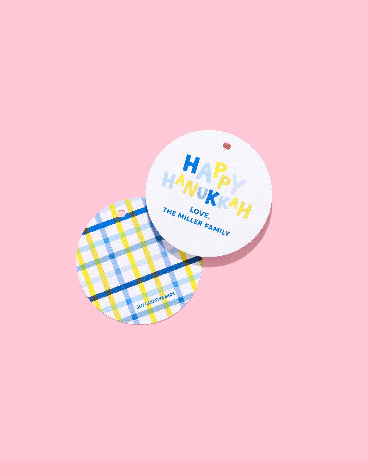 Happy Hanukkah Personalized Gift Tag &amp; Sticker