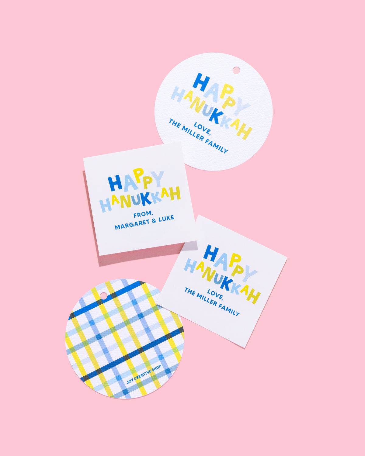 Happy Hanukkah Personalized Gift Tag &amp; Sticker