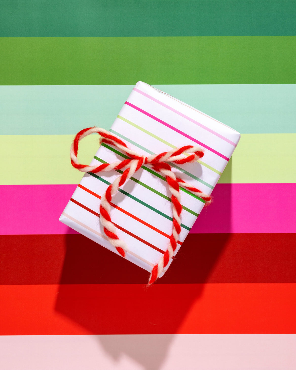 Holiday Stripes Double Sided Gift Wrap Sheets