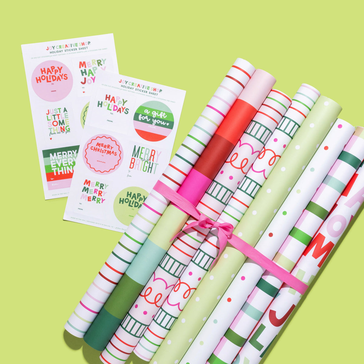 Holiday Gift Wrap &amp; Sticker Bundle