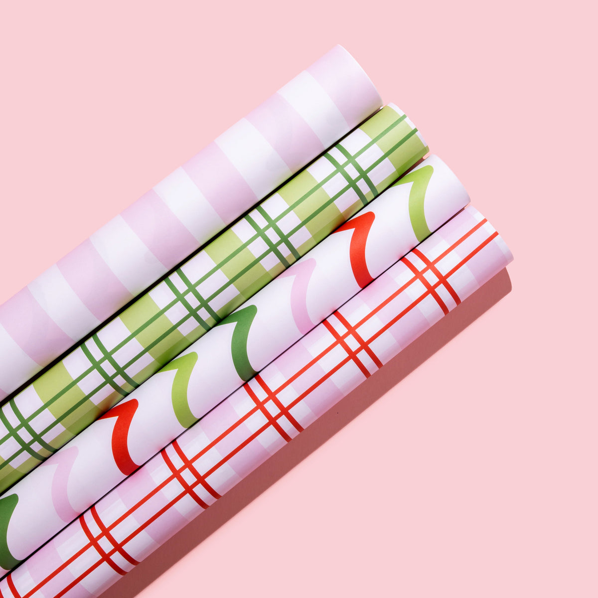 JCS x Shelby Parks Double Sided Gift Wrap Sheets - Scallop Stripe