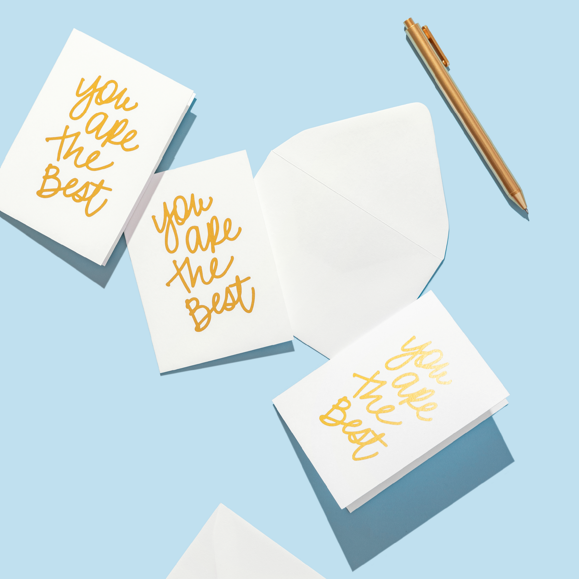 "You are the Best" Gold Foil Cards