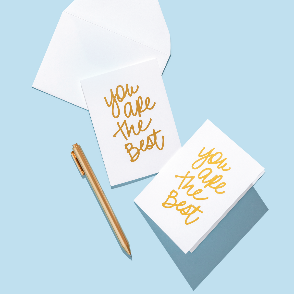 &quot;You are the Best&quot; Gold Foil Cards