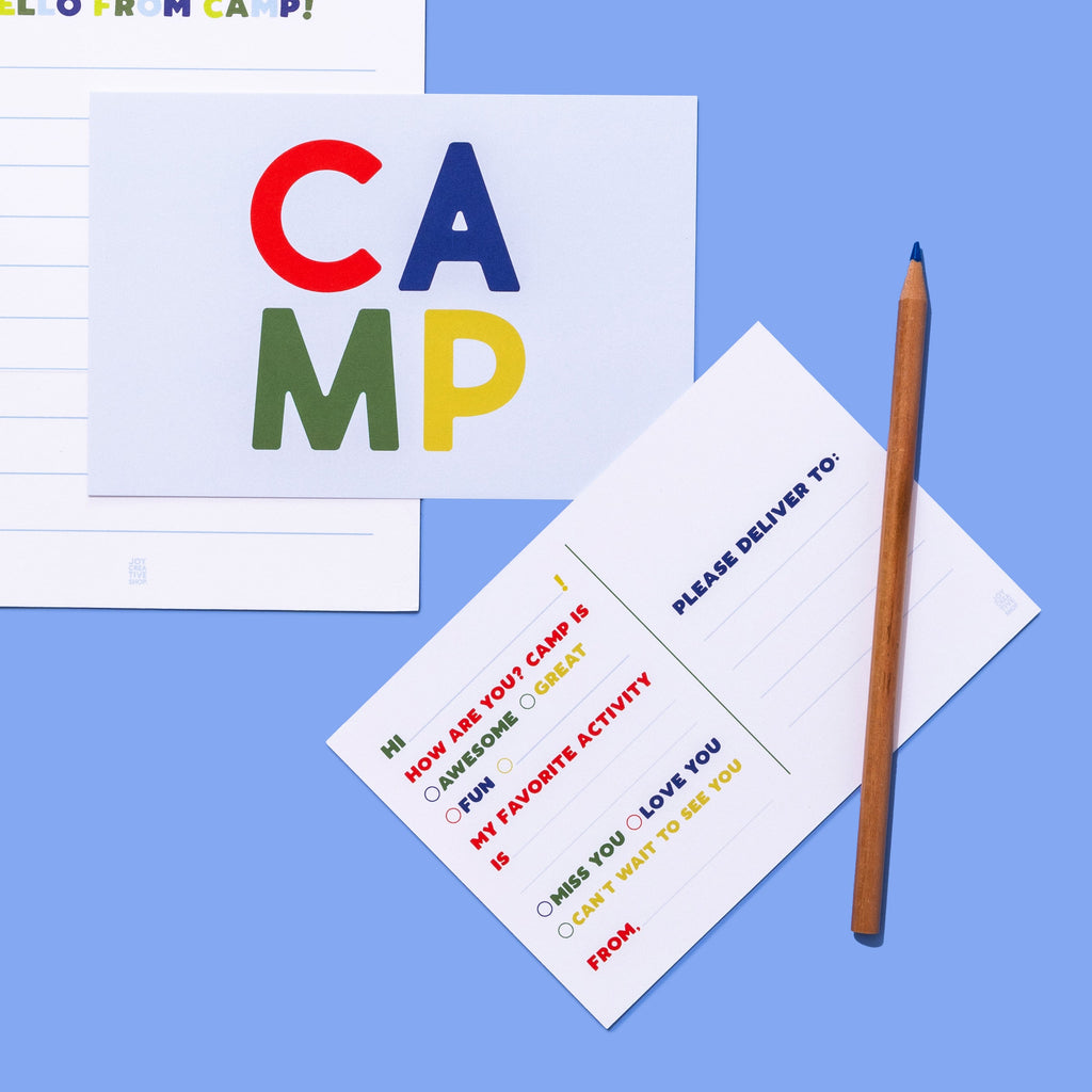Camp Postcard - Blue