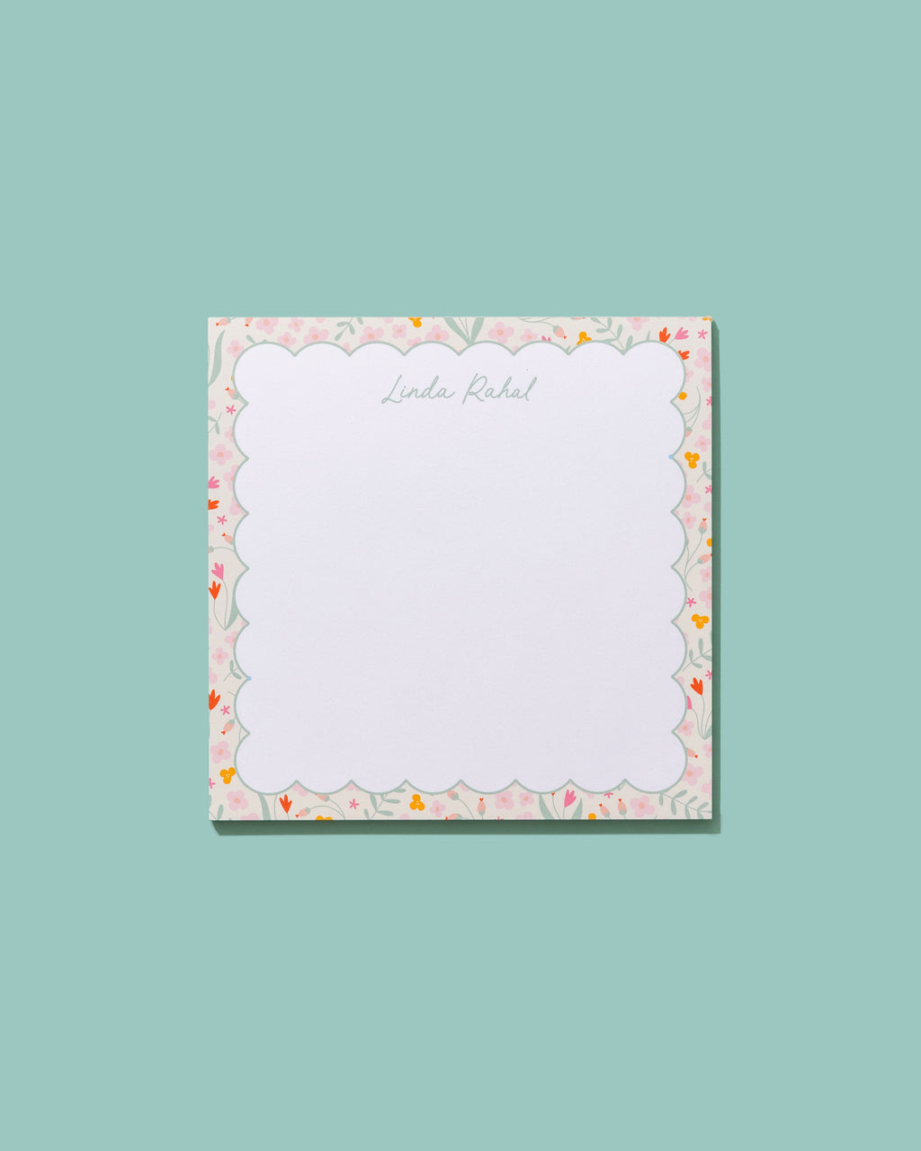 Floral Personalized Square Notepad