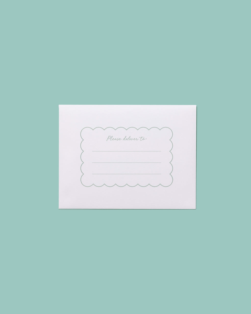 Gold Foil Scallop Floral Stationery