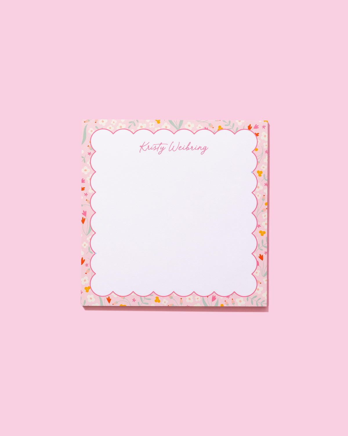 Floral Personalized Square Notepad