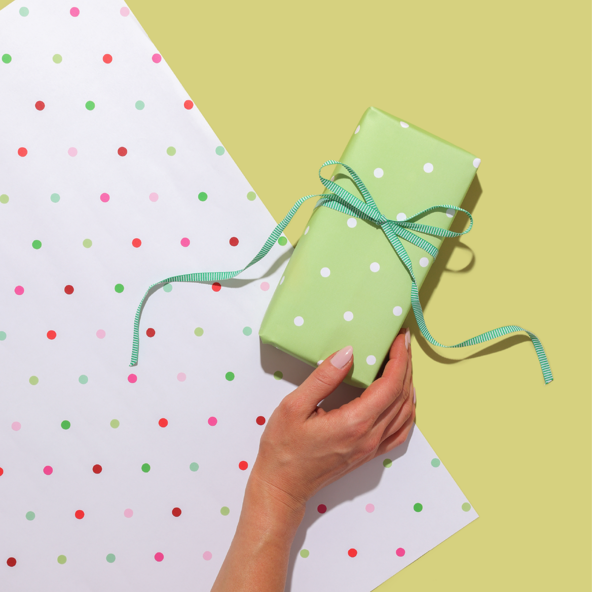 Holiday Dot Double Sided Gift Wrap Sheets